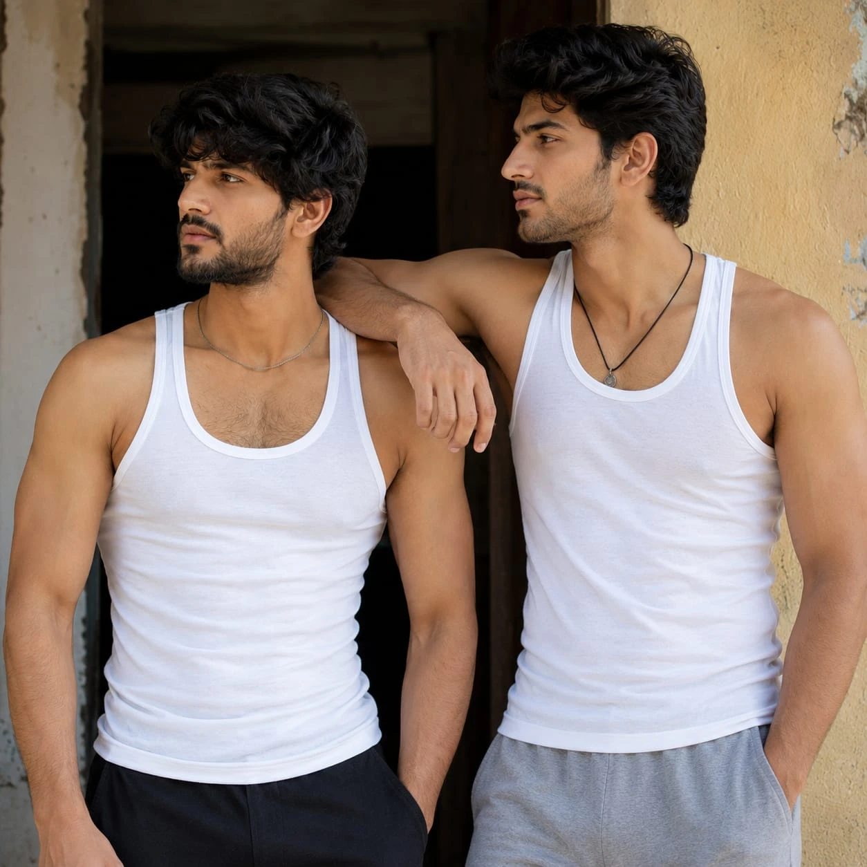 100% Cotton White Vest For Mens Combo (Pack of 2)